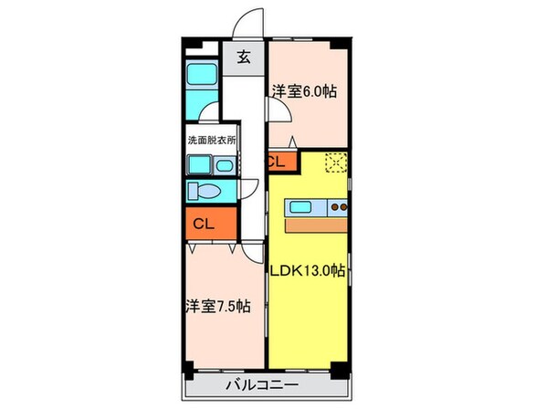 ラ・カ－サＴＳＵＣＨＩＨＡＲＡの物件間取画像